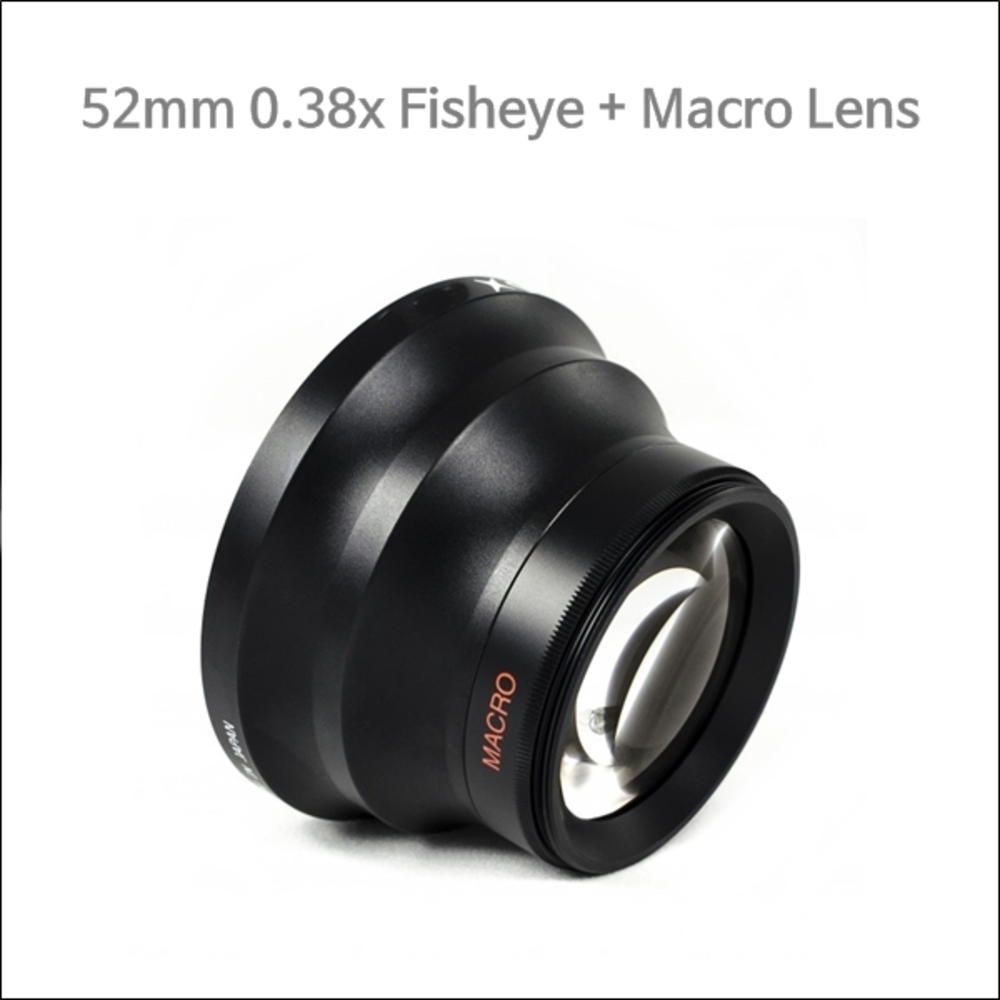 0.38x 어안 + 접사 렌즈(52mm 마운트)
